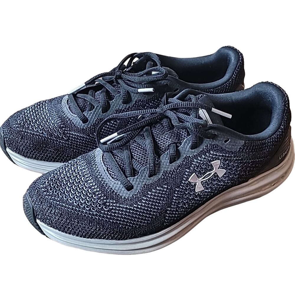Under Armour Sneakers, Size 7.5 M/ 9.5 W, Black & Silver, Deluxe Foam, Running